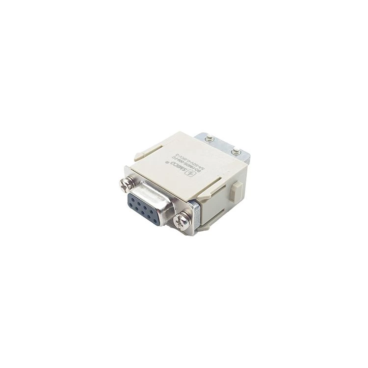 Мощный модульный разъем HMDS 9-контактный с посеребренными контактами