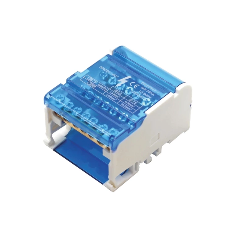 UKK407/125 125A 500V 4-контактный терминал DIN-рейка медная шина PA распределительные блоки кабельная коробка